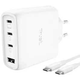 Trust Maxo Cargador de Pared GaN 65W 3xUSB-C + 1xUSB-A Blanco
